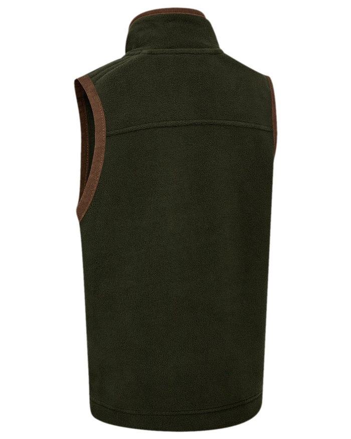 Forest Ember Coloured Deerhunter Youth Cumbria Fleece Waistcoat on white background #colour_forest-ember