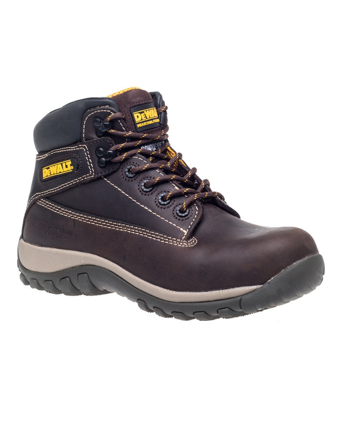Brown Coloured DeWalt Hammer Non-Metallic Safety Boot on white background #colour_brown