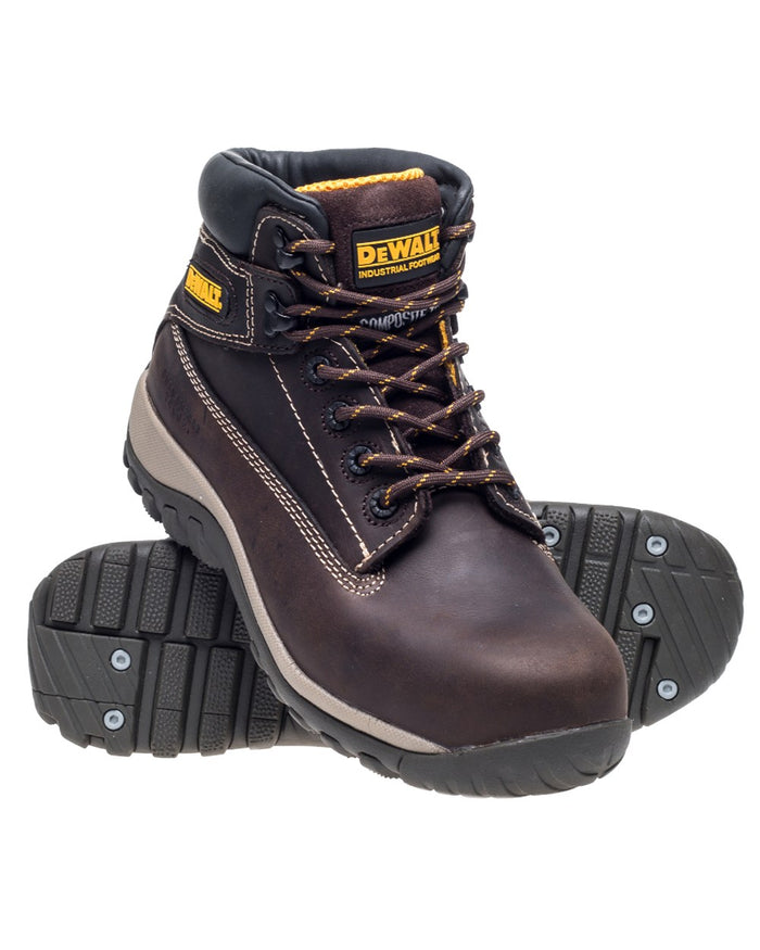 Brown Coloured DeWalt Hammer Non-Metallic Safety Boot on white background #colour_brown