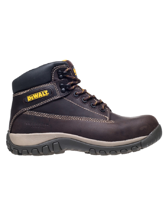 Brown Coloured DeWalt Hammer Non-Metallic Safety Boot on white background #colour_brown