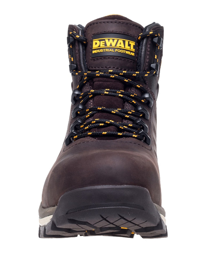Brown Coloured DeWalt Hammer Non-Metallic Safety Boot on white background #colour_brown
