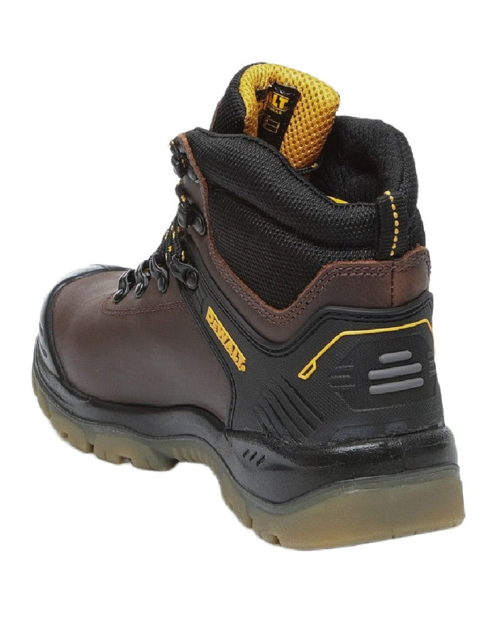 Brown Coloured DeWalt Newark Waterproof Safety Hiker Boots on white background #colour_brown