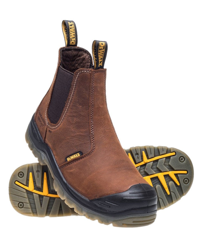 Brown Coloured DeWalt Nitrogen Dealer Boots on white background #colour_brown