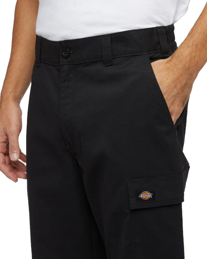 Black Coloured Dickies Mens Cargo Twill Joggers on White Background
#colour_black