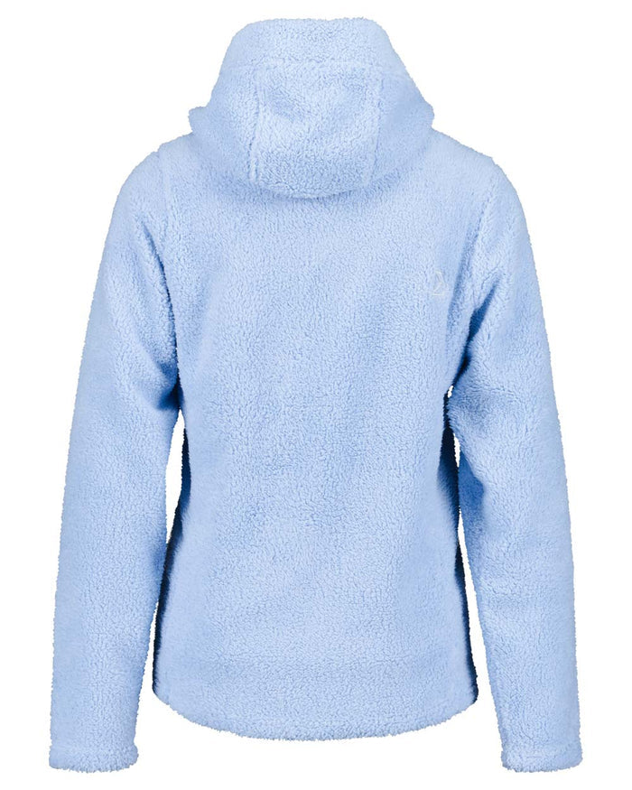 Sea Blue coloured Didriksons Anniken Womens Full Zip Fleece on White background #colour_sea-blue