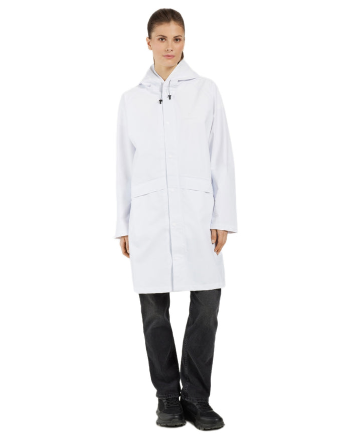 Snow White coloured Didriksons Avon Parka on white background #colour_snow-white