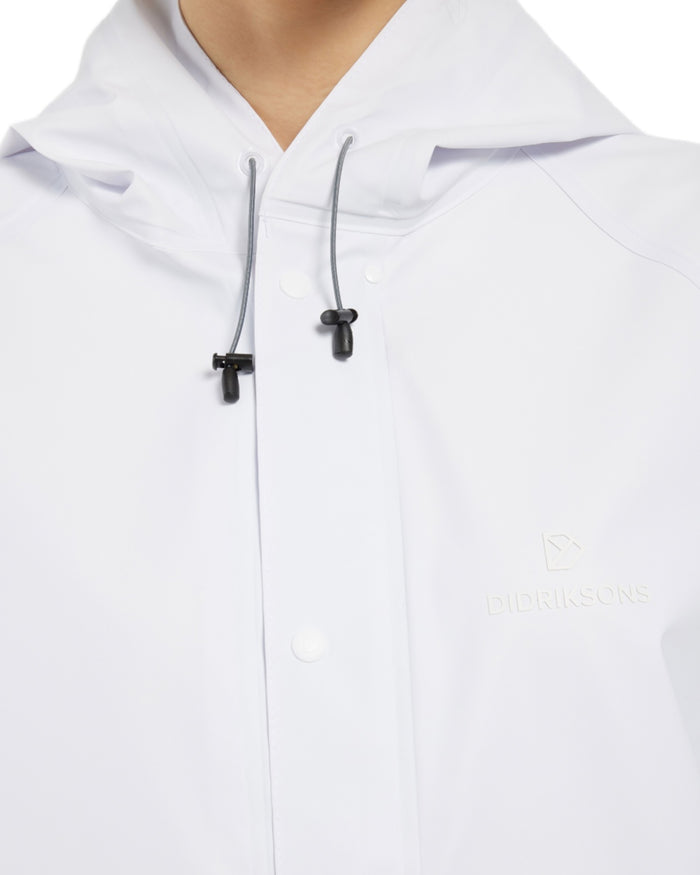 Snow White coloured Didriksons Avon Parka on white background #colour_snow-white
