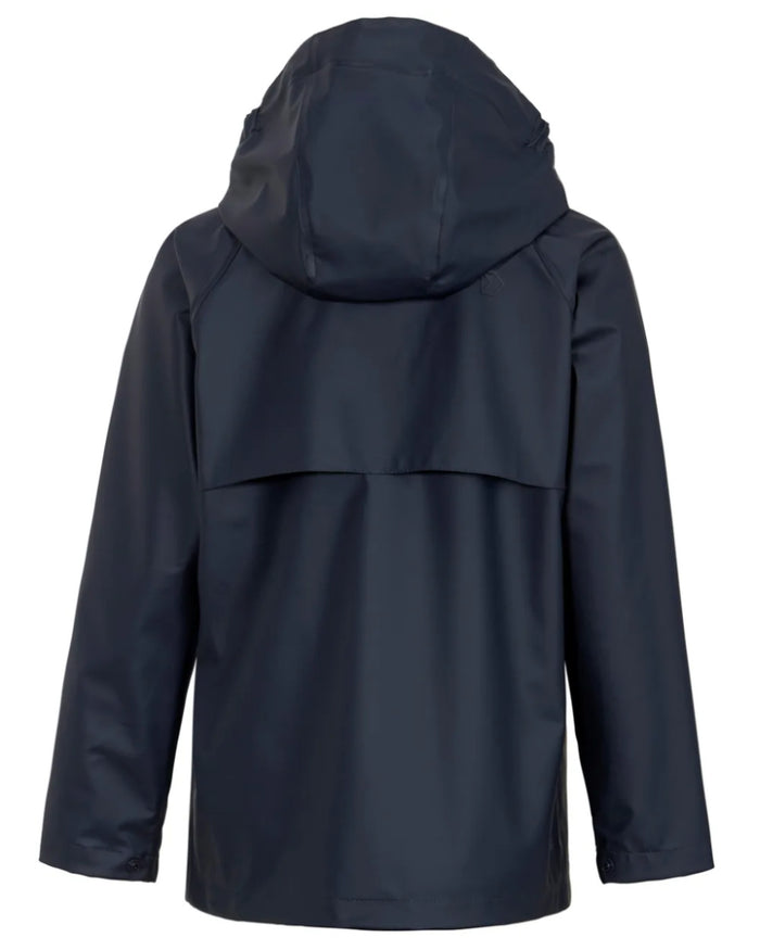 Dark Night Blue Coloured Didriksons Avon Youth Jacket Galon On A White Background #colour_dark-night-blue