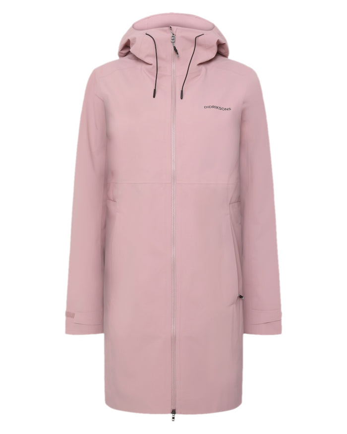 Oyster Lilac coloured Didriksons Bea Womens Parka on white background #colour_oyster-lilac