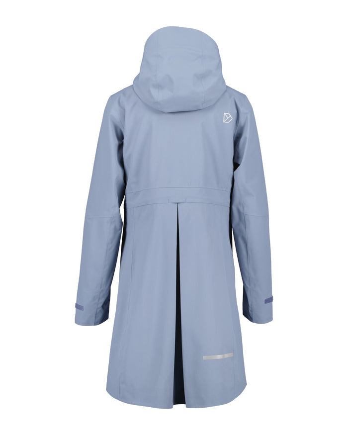 Glacial Blue coloured Didriksons Bea Womens Parka on White background #colour_glacial-blue