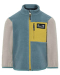 Factory Blue coloured Didriksons Childrens Anten Full Zip Jacket on white background #colour_factory-blue