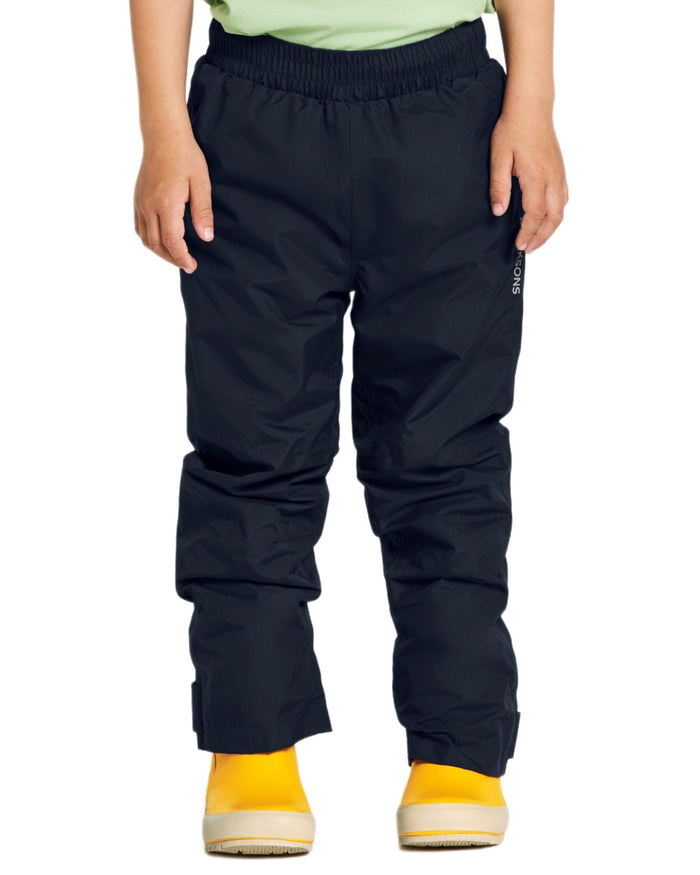 Navy coloured Didriksons Childrens Avan Pants on white background #colour_navy