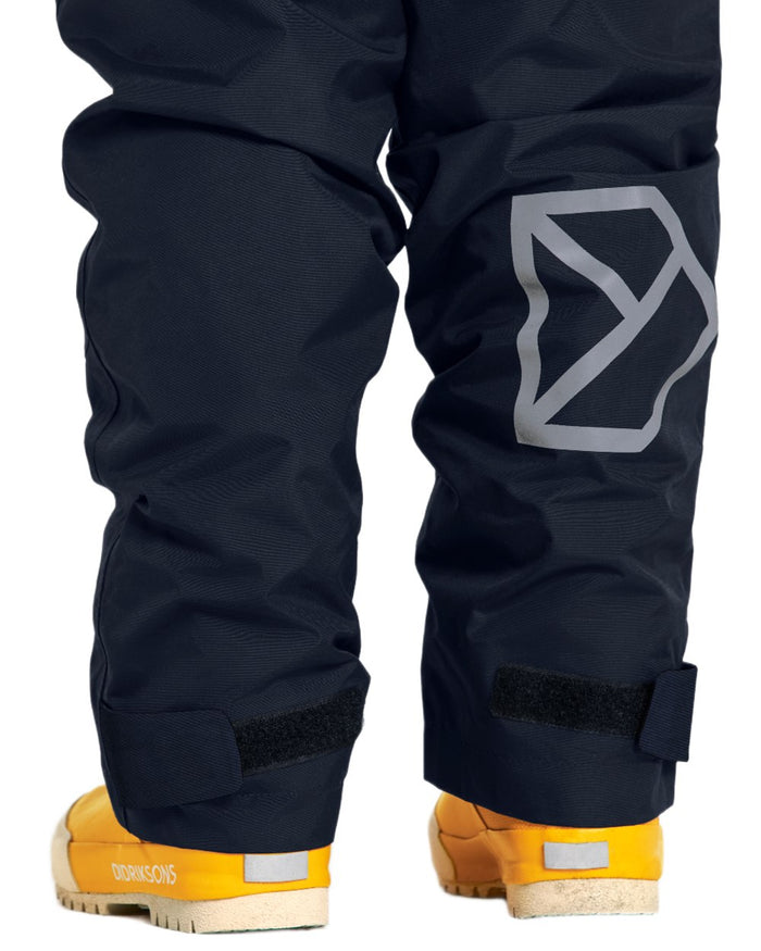 Navy coloured Didriksons Childrens Avan Pants on white background #colour_navy