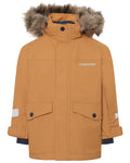 Almond Tree Coloured Didriksons Childrens Bjärven Parka on white background #colour_almond-tree