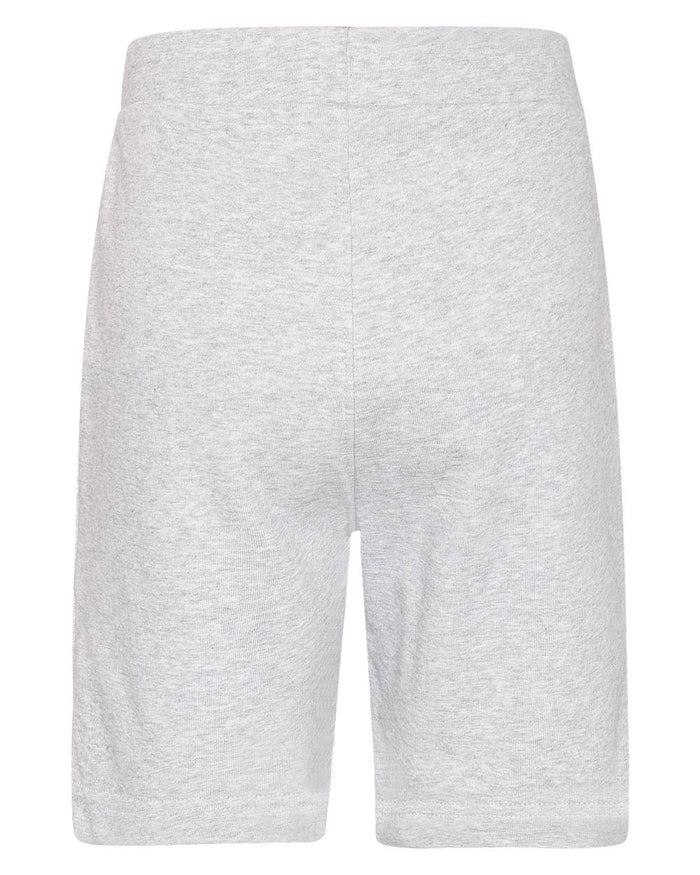 Aluminum Melange coloured Didriksons Childrens Fejan Shorts on white background #colour_aluminum-melange