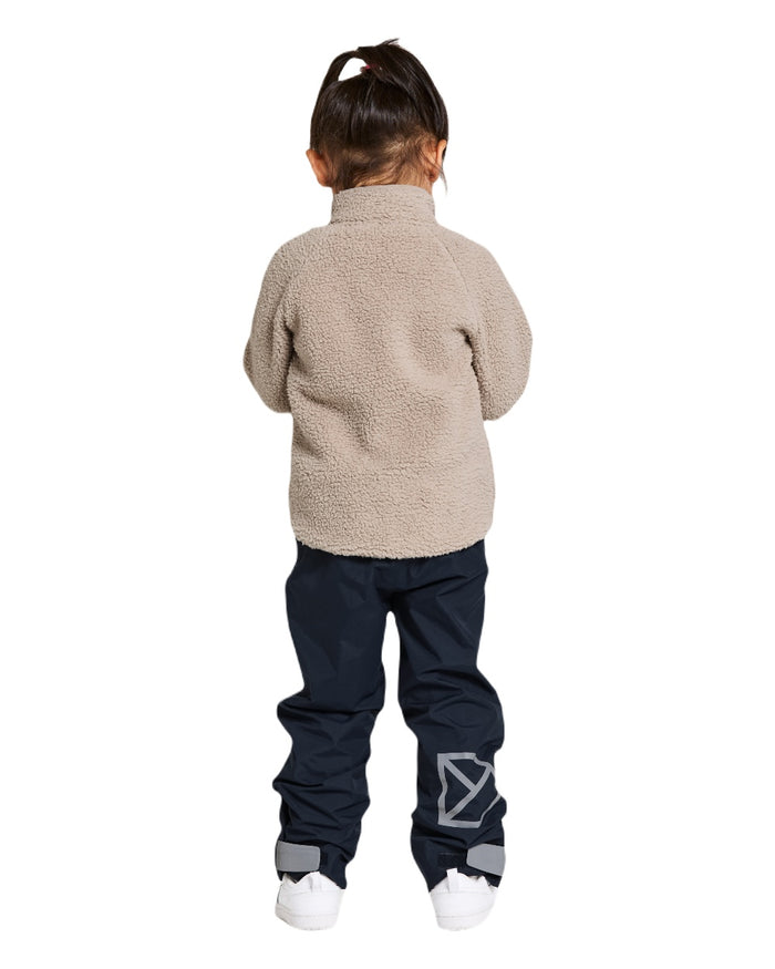 Beach Beige coloured Didriksons Childrens Gibbs Full Zip Jacket 2 on white background #colour_beach-beige