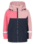 Soft Pink coloured Didriksons Childrens Pilvi Jacket on white background #colour_soft-pink
