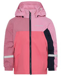 Heather Pink coloured Didriksons Childrens Pilvi Waterproof Jacket on white background #colour_heather-pink