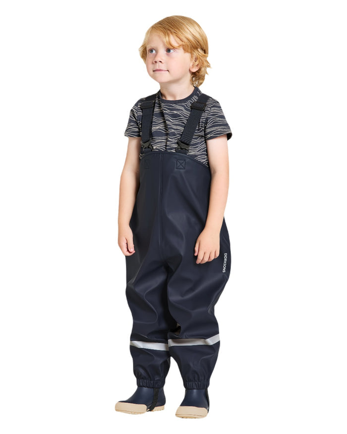 Light Sea Blue coloured Didriksons Childrens Slaskeman Rain Set on white background #colour_light-sea-blue
