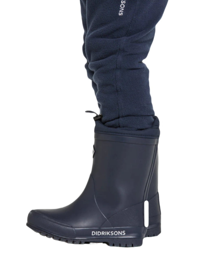 Navy Coloured Didriksons Childrens Slush Boots On A White Background #colour_navy