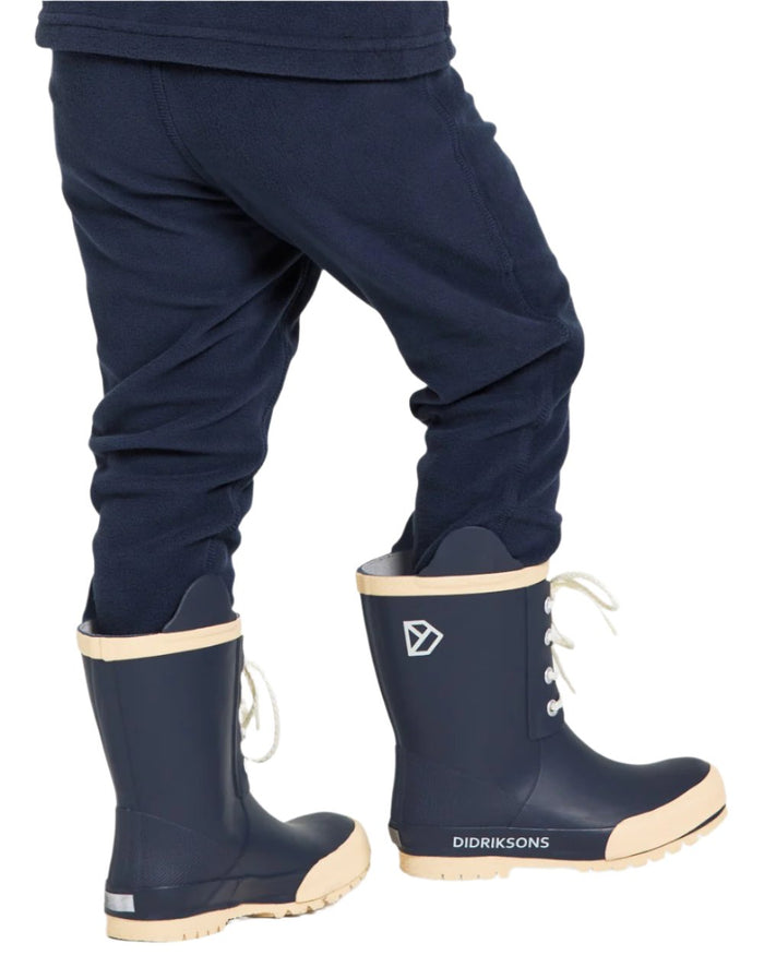 Navy Coloured Didriksons Childrens Splashman Boots On A White Background #colour_navy