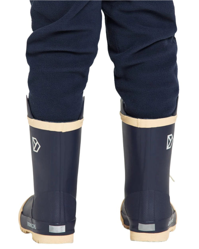 Navy Coloured Didriksons Childrens Splashman Boots On A White Background #colour_navy