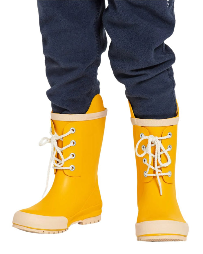 Oat Yellow Coloured Didriksons Childrens Splashman Boots On A White Background #colour_oat-yellow