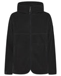 Black coloured Didriksons Helmit Windproof Full Zip Fleece on white background #colour_black