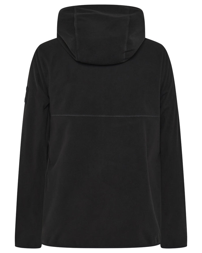 Black coloured Didriksons Helmit Windproof Full Zip Fleece on white background #colour_black