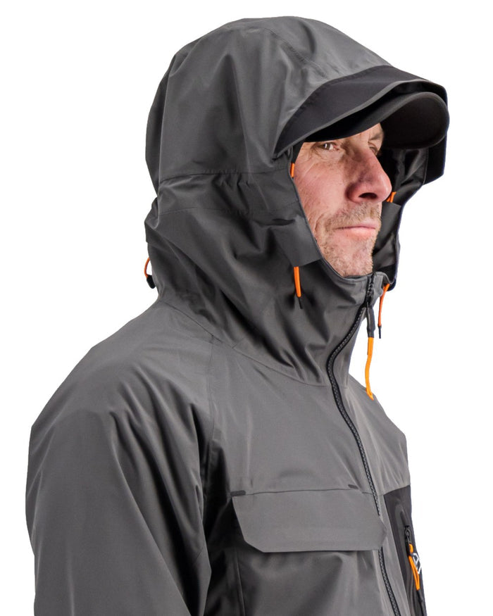 Coal Black coloured Didriksons Mens Calvus USX Jacket 2 on white background #colour_coal-black