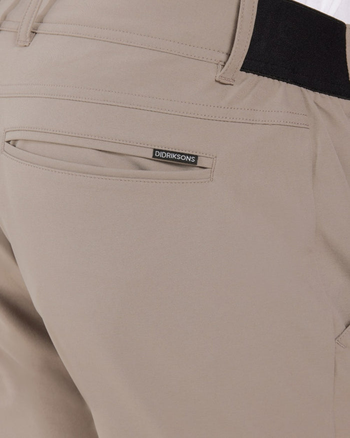 Ash Brown coloured Didriksons Mens Darren Pants on white background #colour_ash-brown