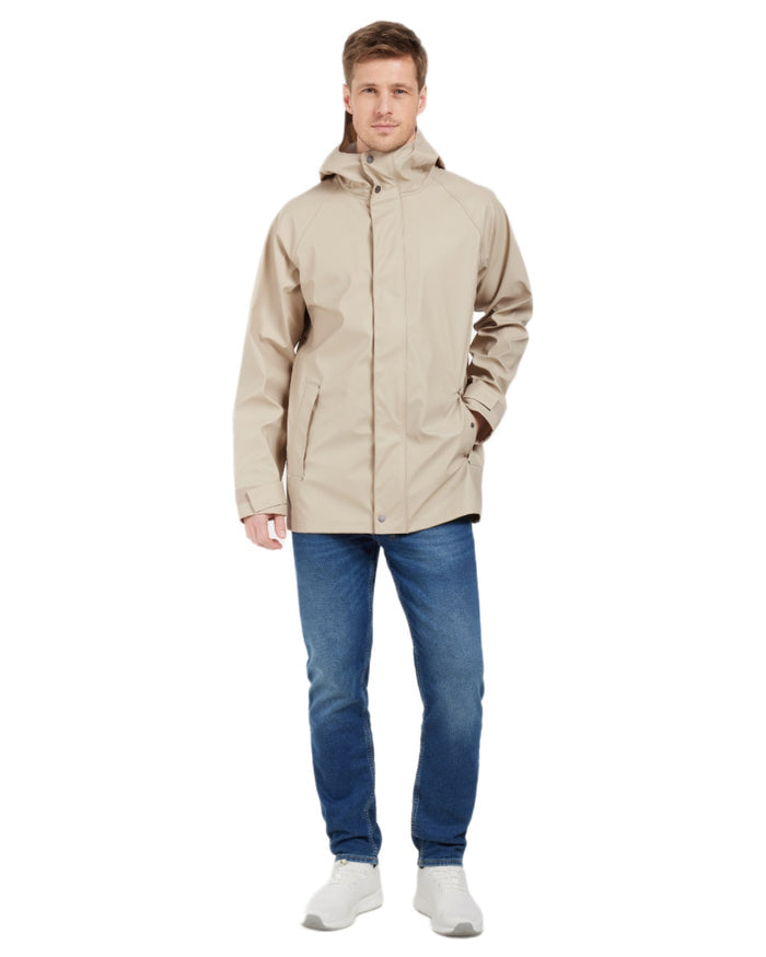 Clay Beige coloured Didriksons Mens Darwin Jacket on white background #colour_clay-beige