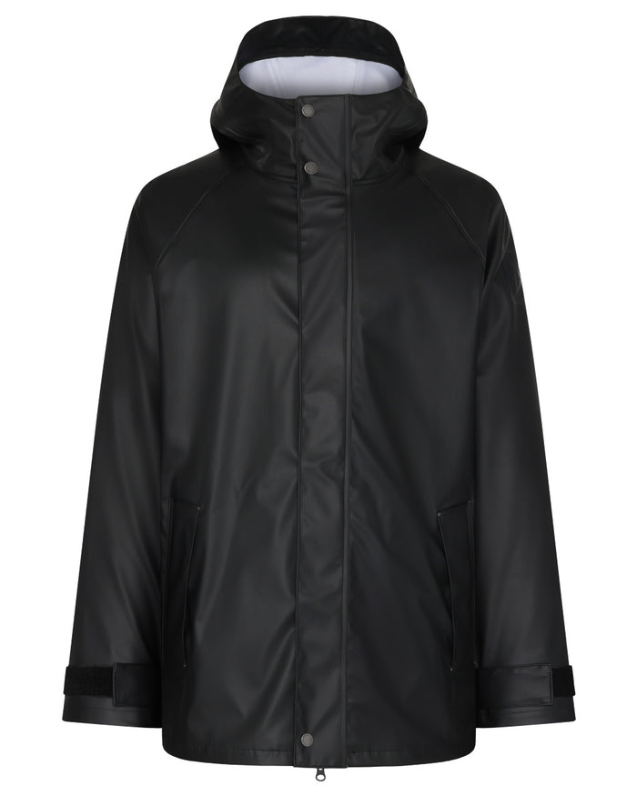 Black coloured Didriksons Mens Darwin Jacket on white background #colour_black