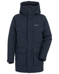 Dark Night Blue Coloured Didriksons Drew Parka on white background #colour_dark-night-blue