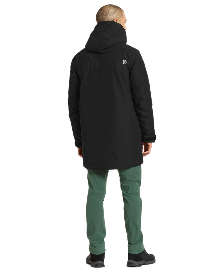 Black Coloured Didriksons Drew Parka on white background #colour_black