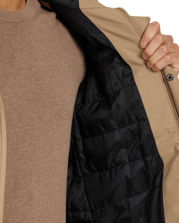 Wood Coloured Didriksons Mens Falke Parka on white background #colour_wood