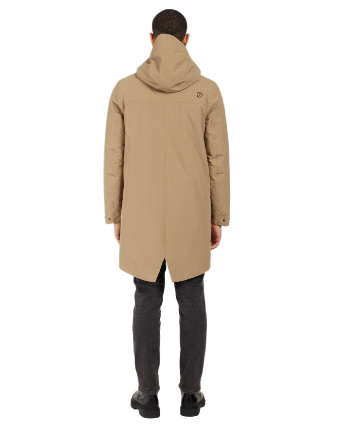 Wood Coloured Didriksons Mens Falke Parka on white background #colour_wood