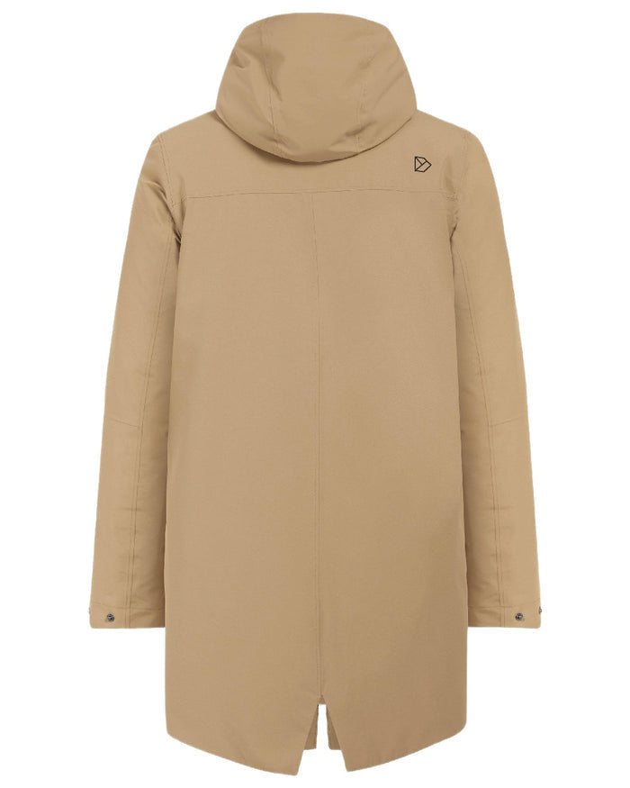 Wood Coloured Didriksons Mens Falke Parka on white background #colour_wood