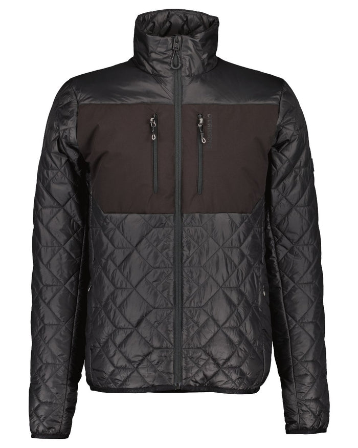 Black coloured Didriksons Mens Fegen Jacket on white background #colour_black