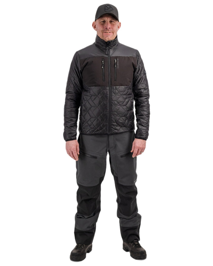 Black coloured Didriksons Mens Fegen Jacket on white background #colour_black