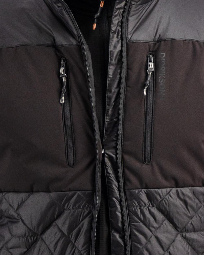 Black coloured Didriksons Mens Fegen Jacket on white background #colour_black