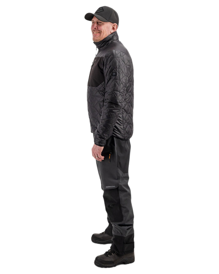 Black coloured Didriksons Mens Fegen Jacket on white background #colour_black