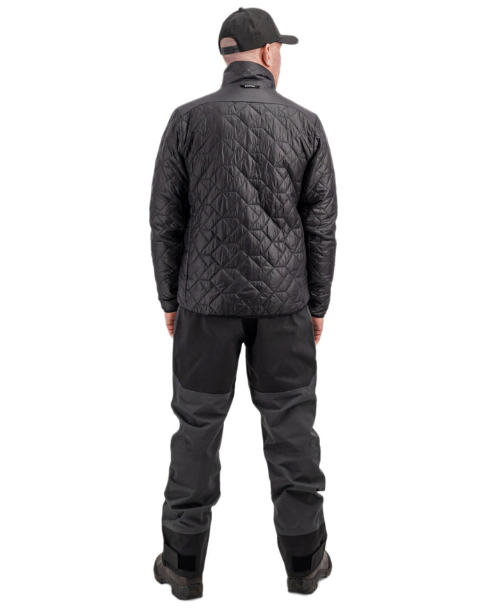 Black coloured Didriksons Mens Fegen Jacket on white background #colour_black