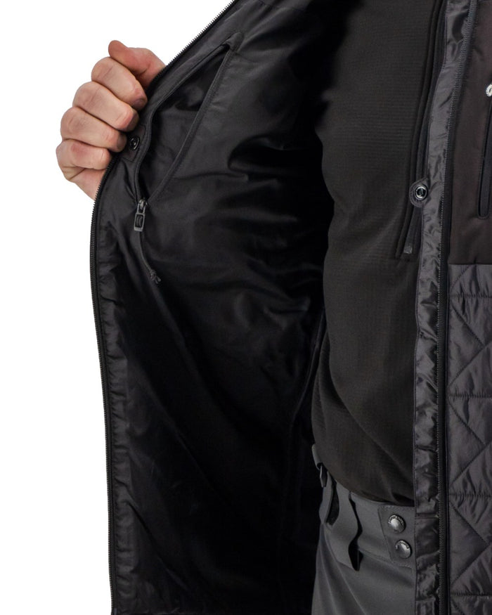 Black coloured Didriksons Mens Fegen Jacket on white background #colour_black
