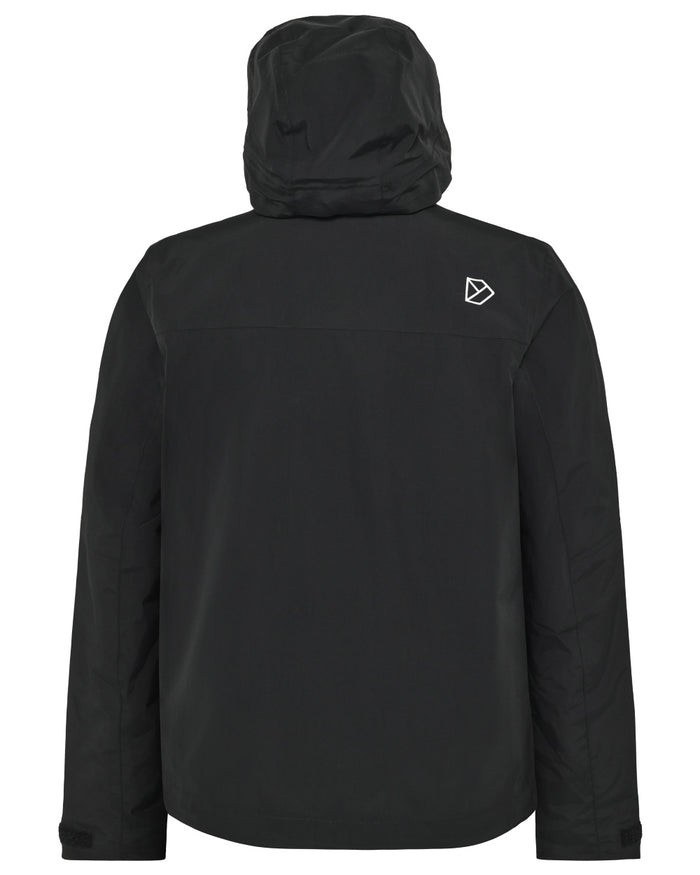Black coloured Didriksons Mens Grit Jacket 4 on white background #colour_black