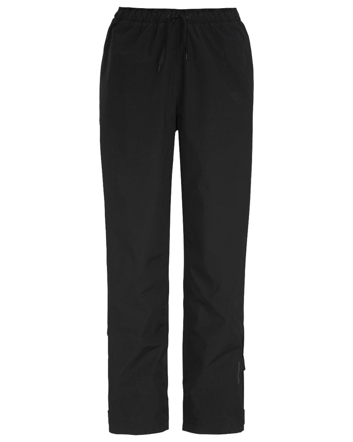 Black coloured Didriksons Mens Grit Rain Pants on white background #colour_black