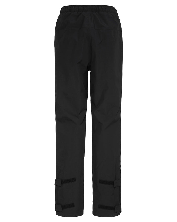 Black coloured Didriksons Mens Grit Rain Pants on white background #colour_black