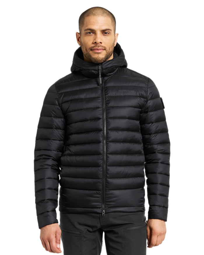 Black coloured Didriksons Mens Mauro Jacket on white background #colour_black