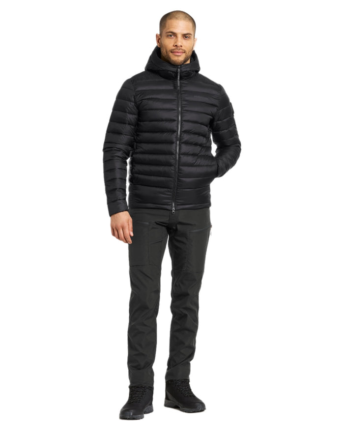Black coloured Didriksons Mens Mauro Jacket on white background #colour_black