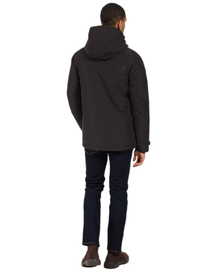 Black Coloured Didriksons Mens Stefan Jacket on white background #colour_black